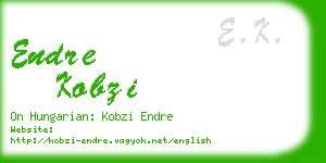 endre kobzi business card